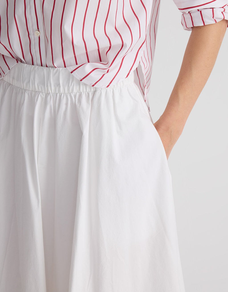 Unsubscribed Poplin Midi Skirt