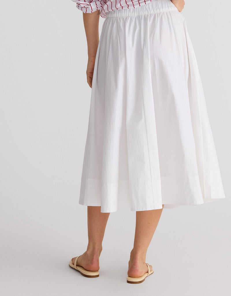 Unsubscribed Poplin Midi Skirt
