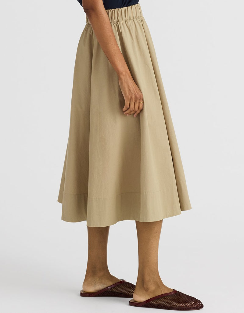 Unsubscribed Poplin Midi Skirt