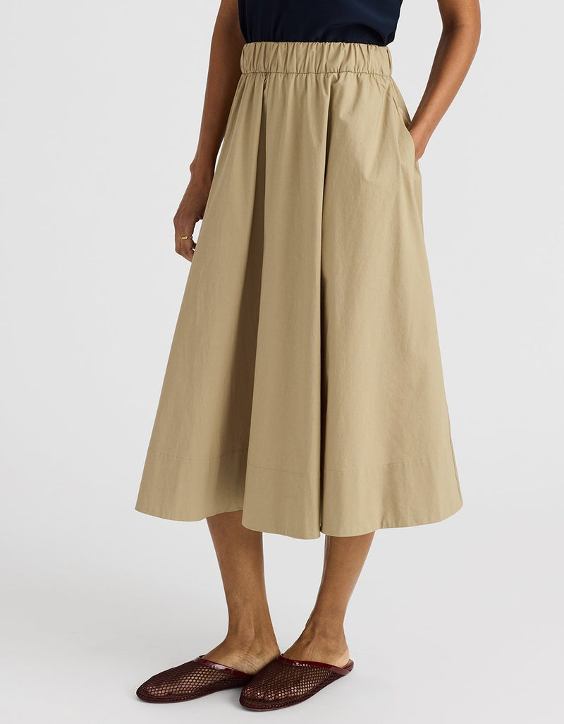 Unsubscribed Poplin Midi Skirt