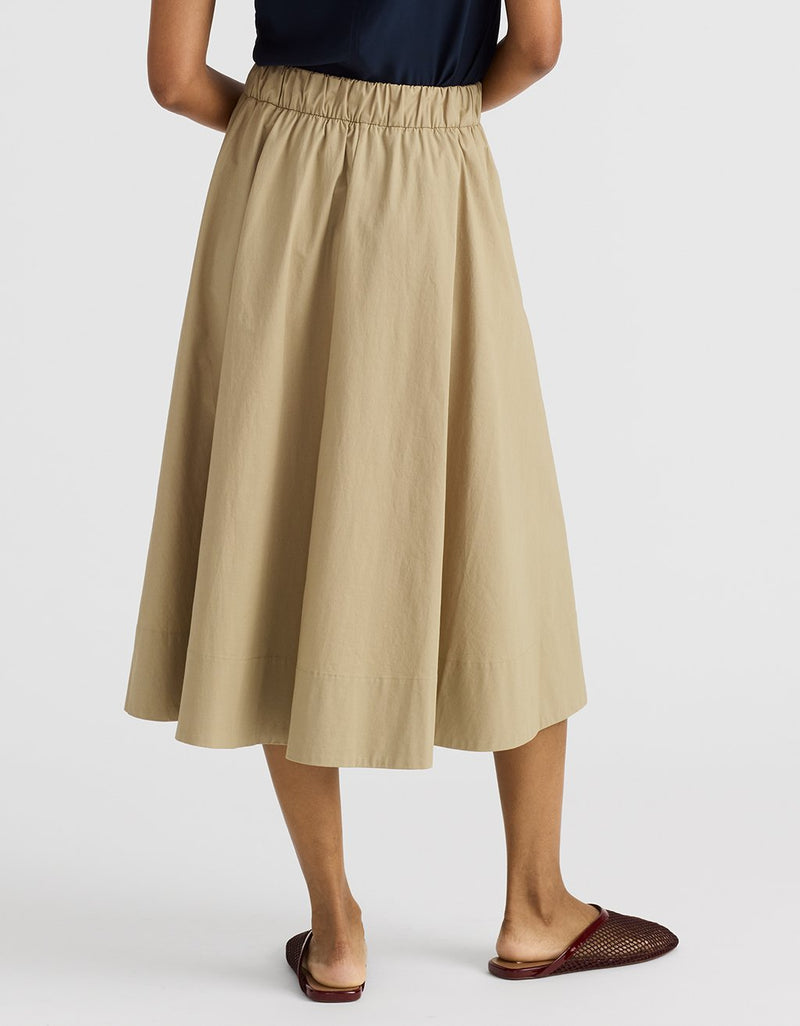 Unsubscribed Poplin Midi Skirt