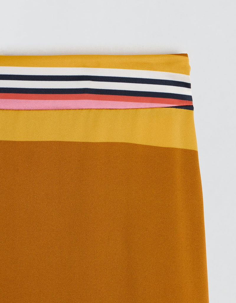 Unsubscribed Silk Column Skirt