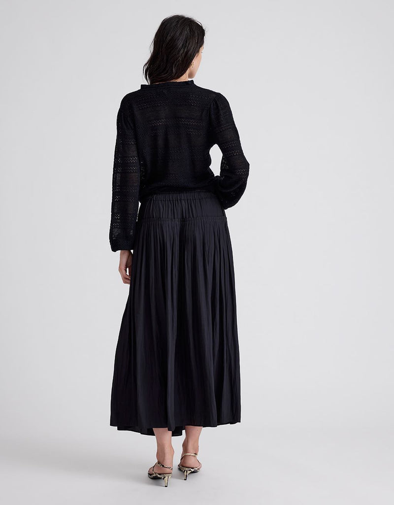 Unsubscribed Drop Waist Pleated Skirt