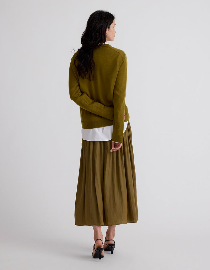 Unsubscribed Drop Waist Pleated Skirt