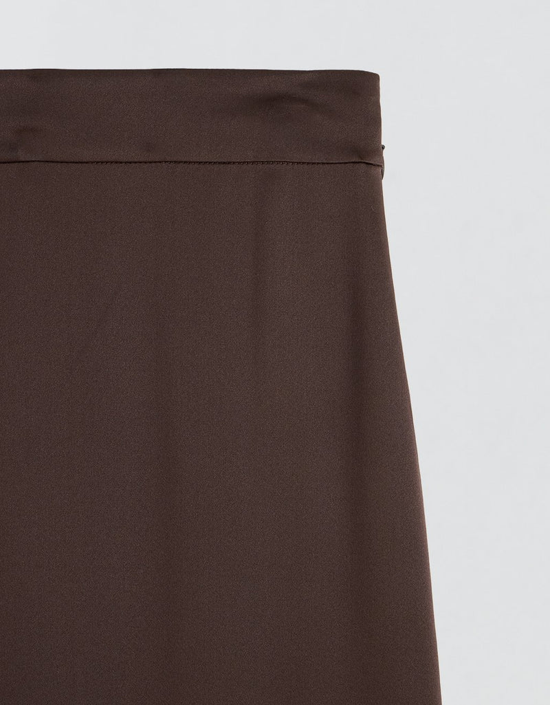 Unsubscribed Silk Midi Column Skirt