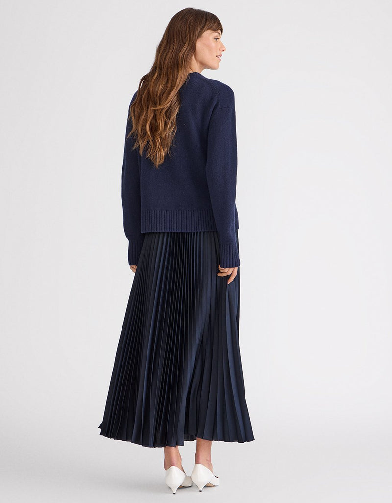 Unsubscribed Satin Pleated Maxi Skirt