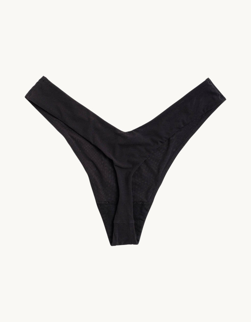 unsubscribed high cut mesh thong