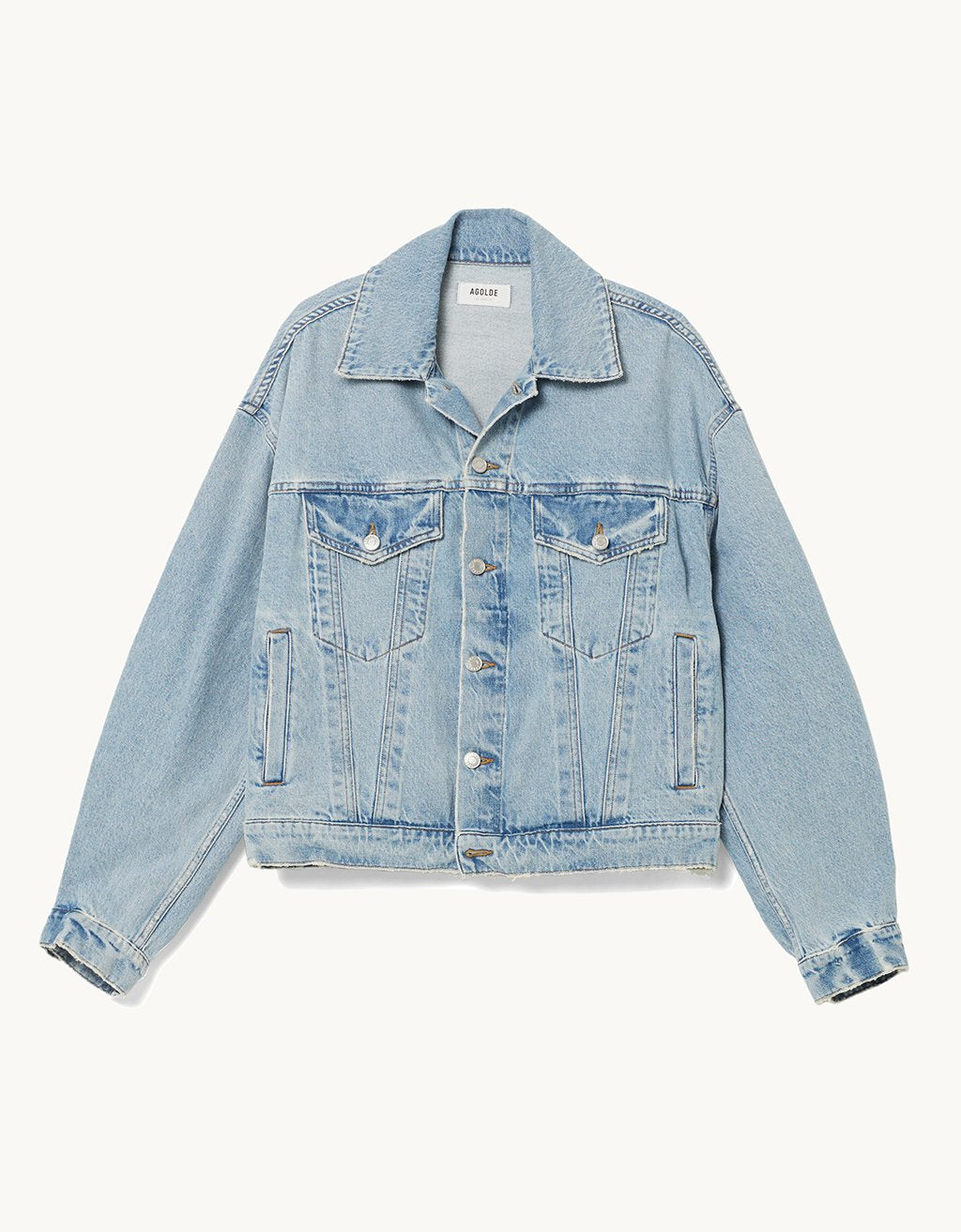 agolde dalton balloon jacket in Light Wash – unsubscribed