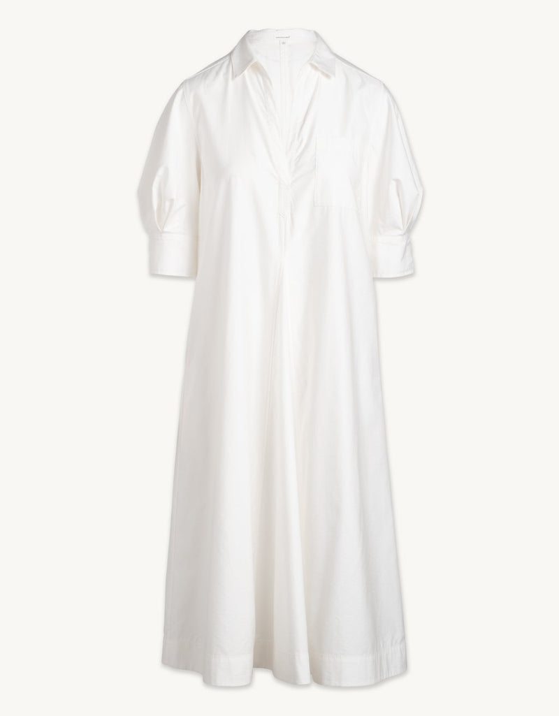 unsubscribed sateen puff sleeve shirt dress