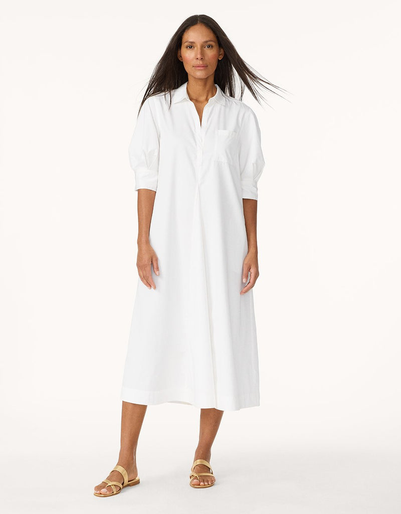 unsubscribed sateen puff sleeve shirt dress