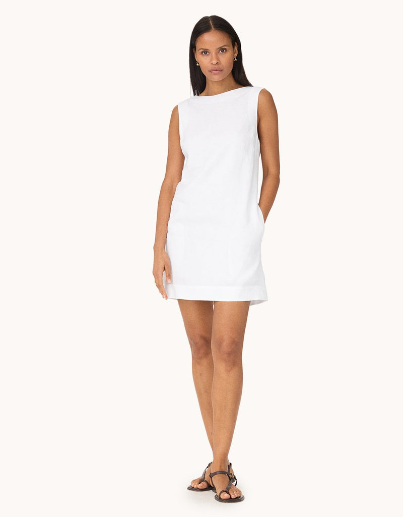 unsubscribed linen shift dress
