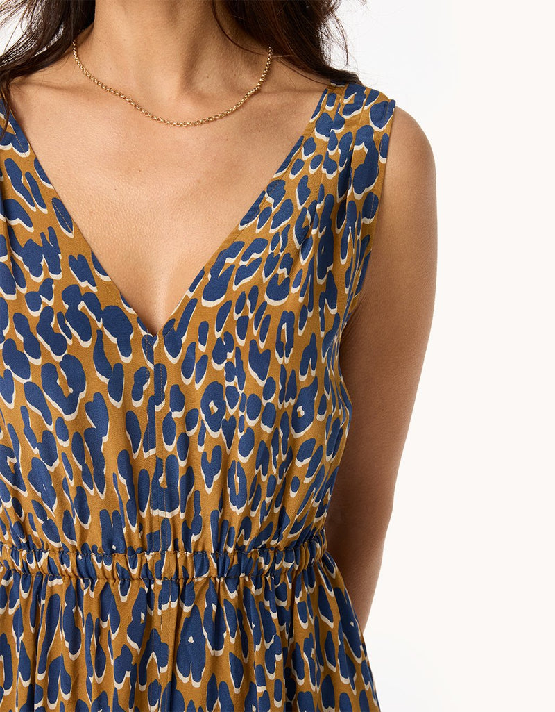 Unsubscribed Silk Leopard Midi Dress