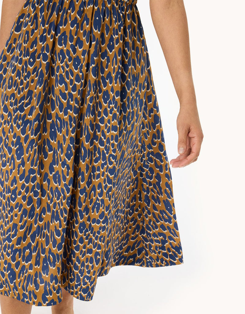 Unsubscribed Silk Leopard Midi Dress