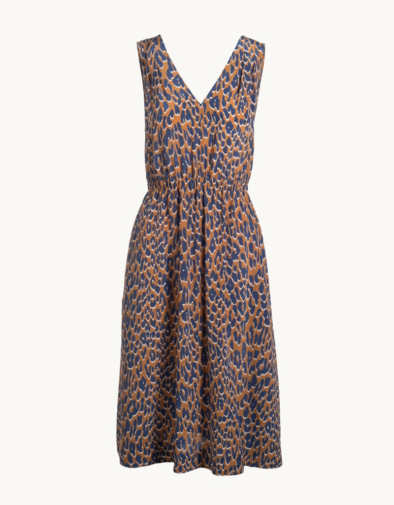Unsubscribed Silk Leopard Midi Dress