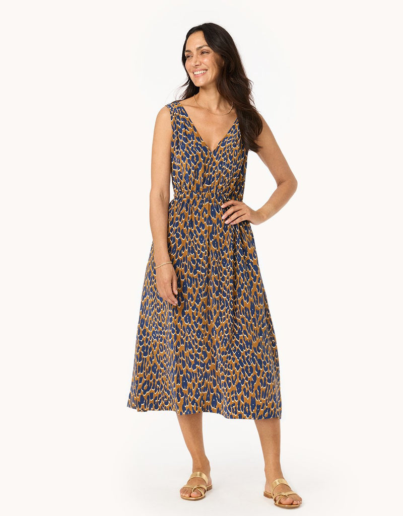 Unsubscribed Silk Leopard Midi Dress