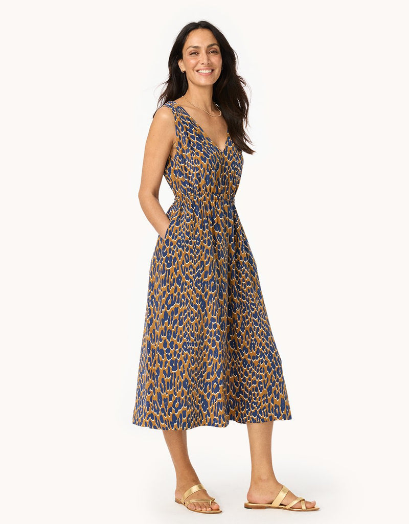 Unsubscribed Silk Leopard Midi Dress