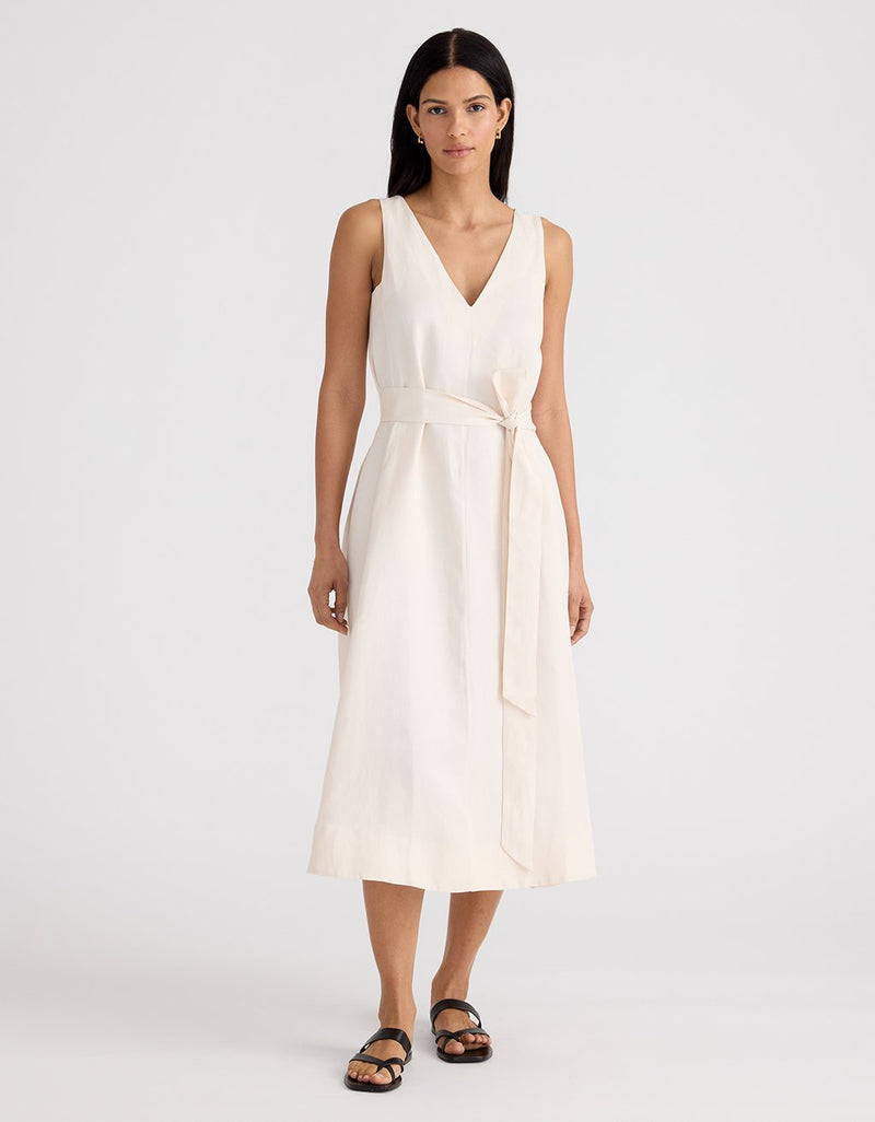 Unsubscribed V-Neck Midi Dress