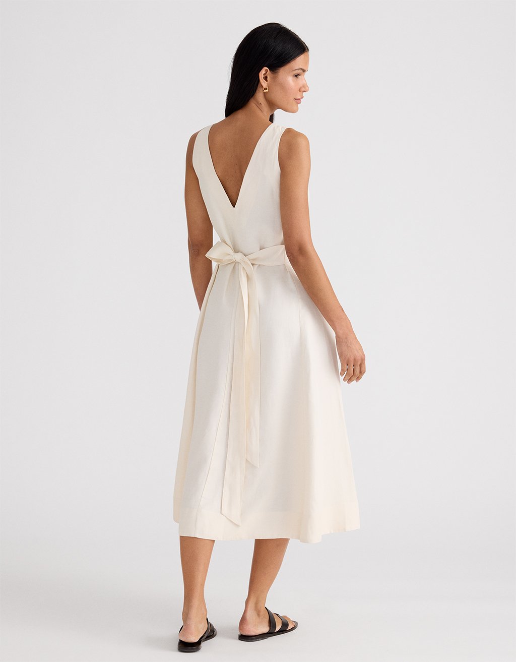 sam edelman clarence long-sleeve v-neck midi dress Unsubscribed V-Neck Midi Dress