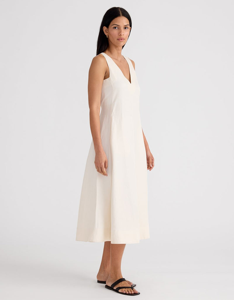 Unsubscribed V-Neck Midi Dress
