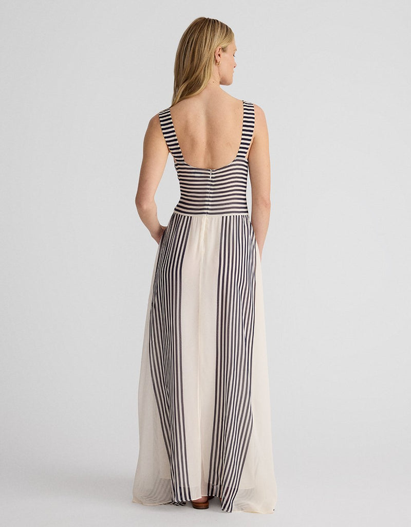 Unsubscribed Silk Striped Dress