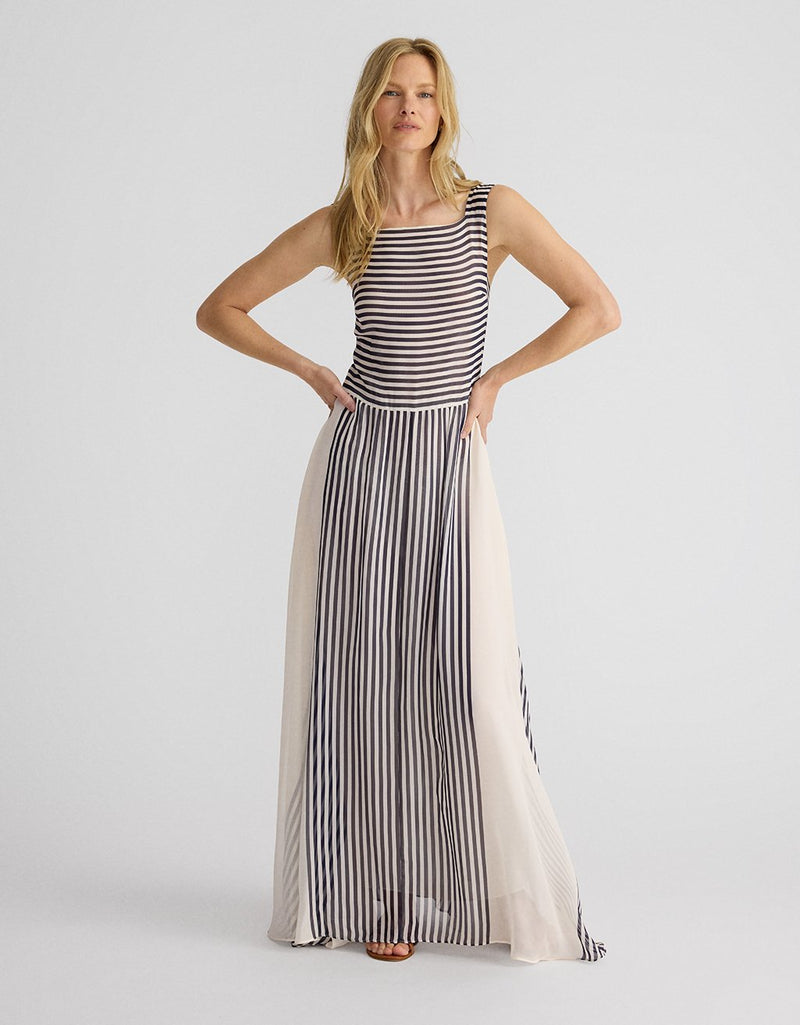 Unsubscribed Silk Striped Dress