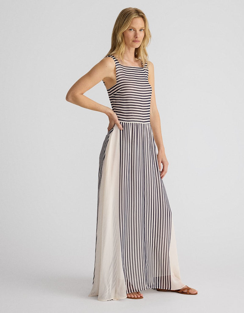 Unsubscribed Silk Striped Dress