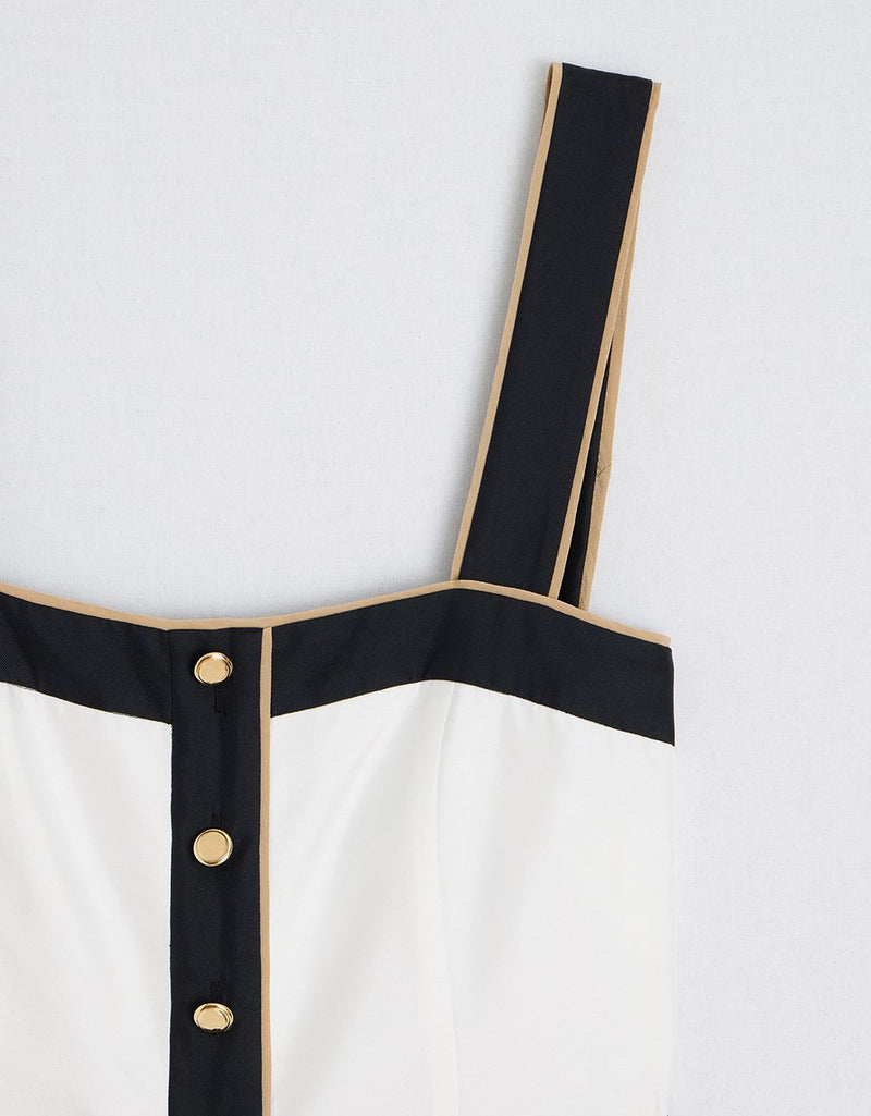 Unsubscribed Silk Colorblock Dress