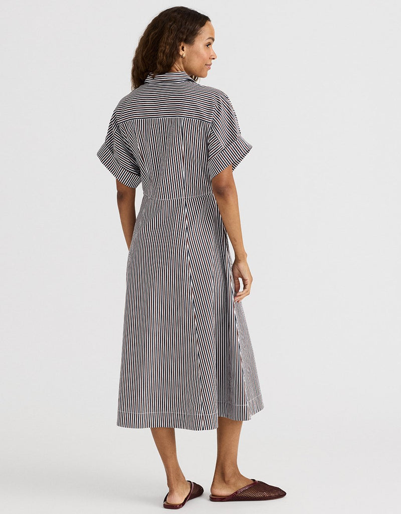 Unsubscribed Pleated Sateen Shirtdress