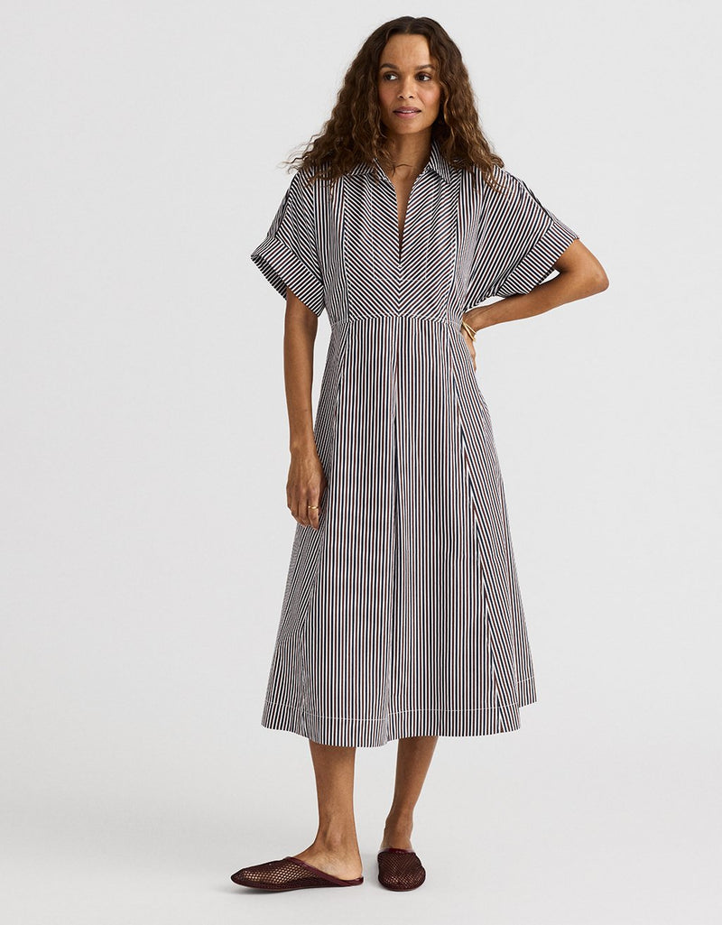 Unsubscribed Pleated Sateen Shirtdress
