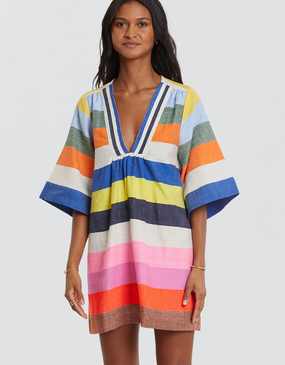 Lemlem Belkis V-Neck Caftan in Multi – unsubscribed
