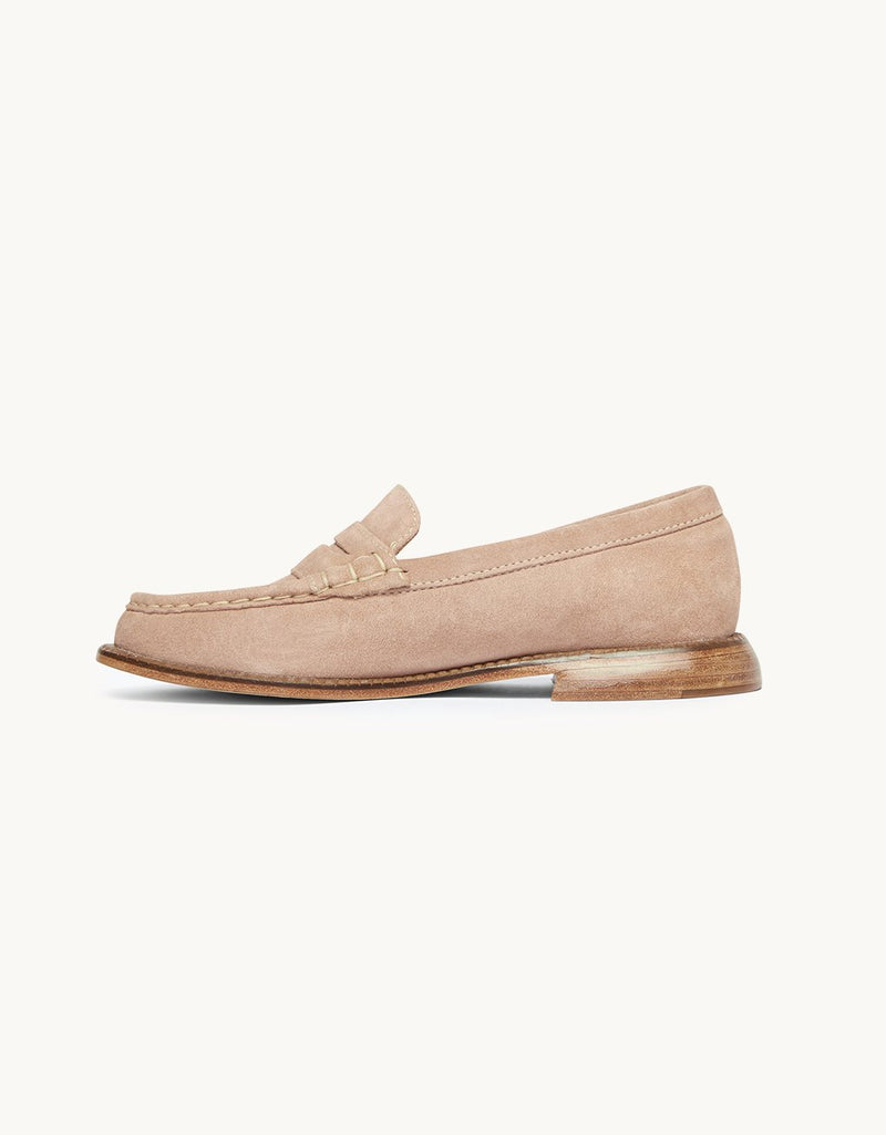 freda salvador suede elba loafer