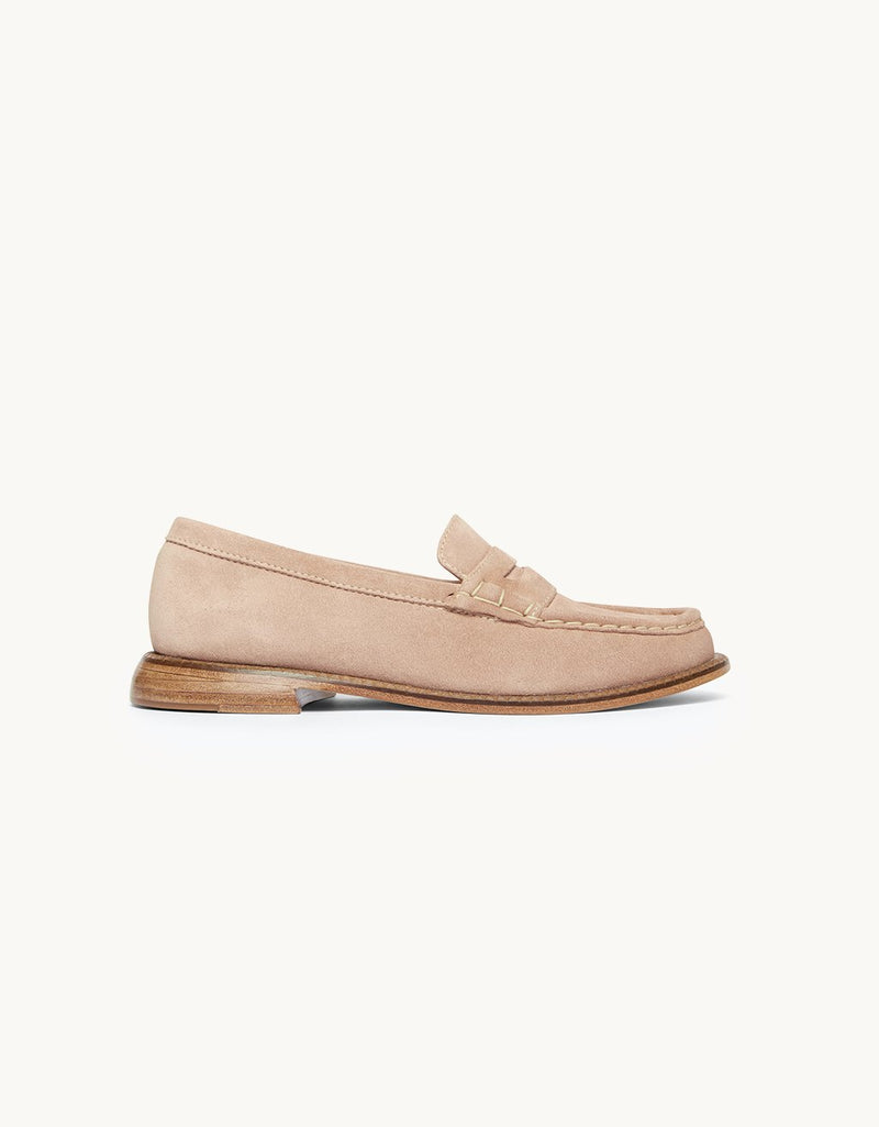 freda salvador suede elba loafer