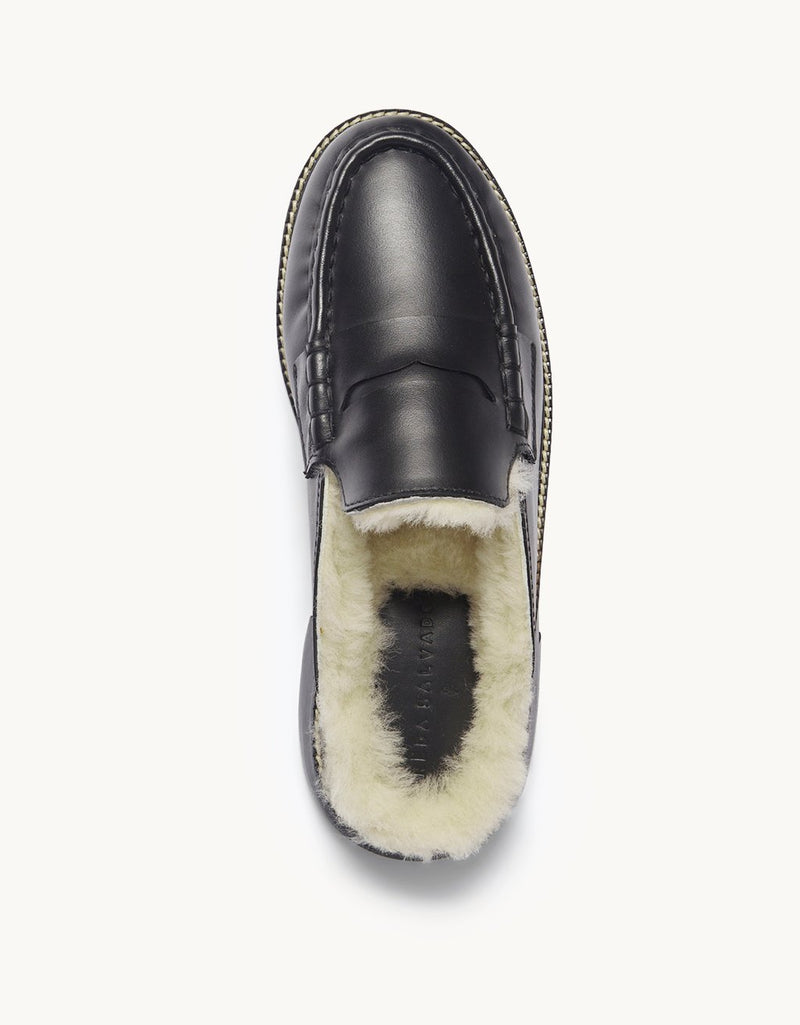 Freda Salvador Temi Shearling Penny Loafer
