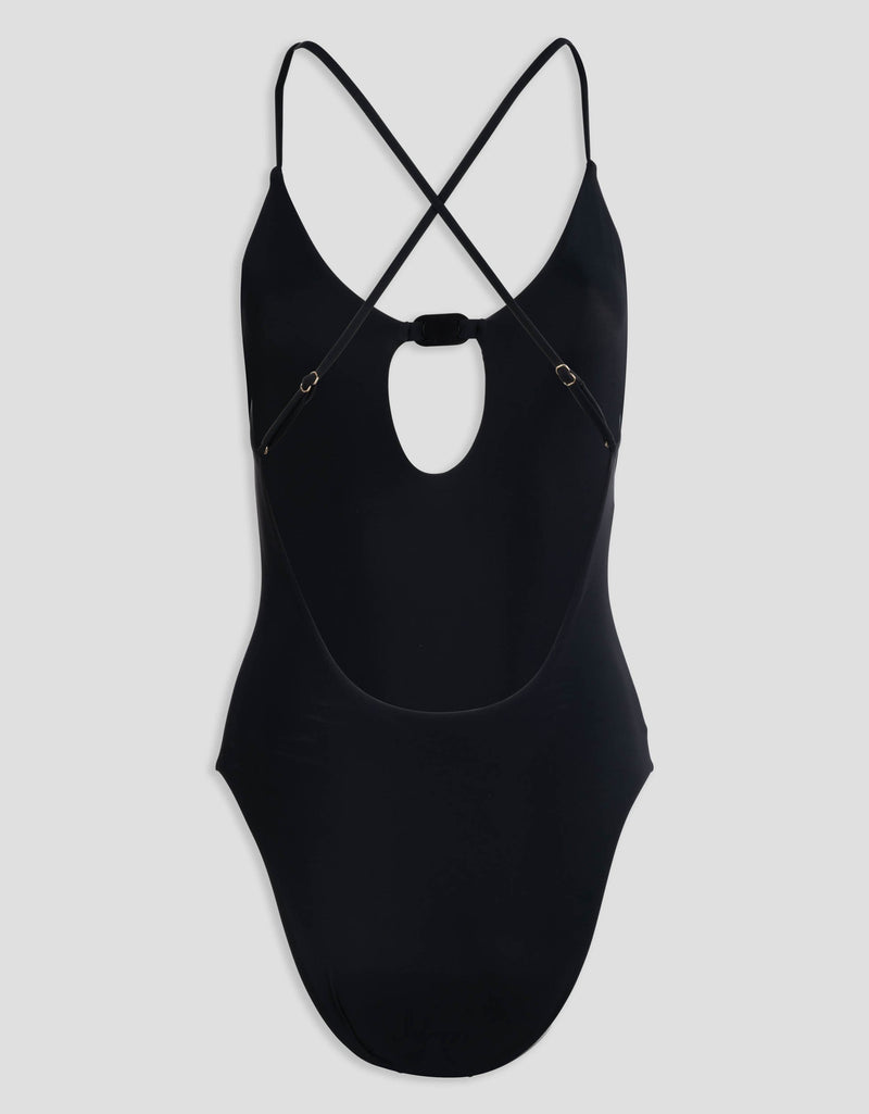unsubscribed recycled nylon buckle front one piece