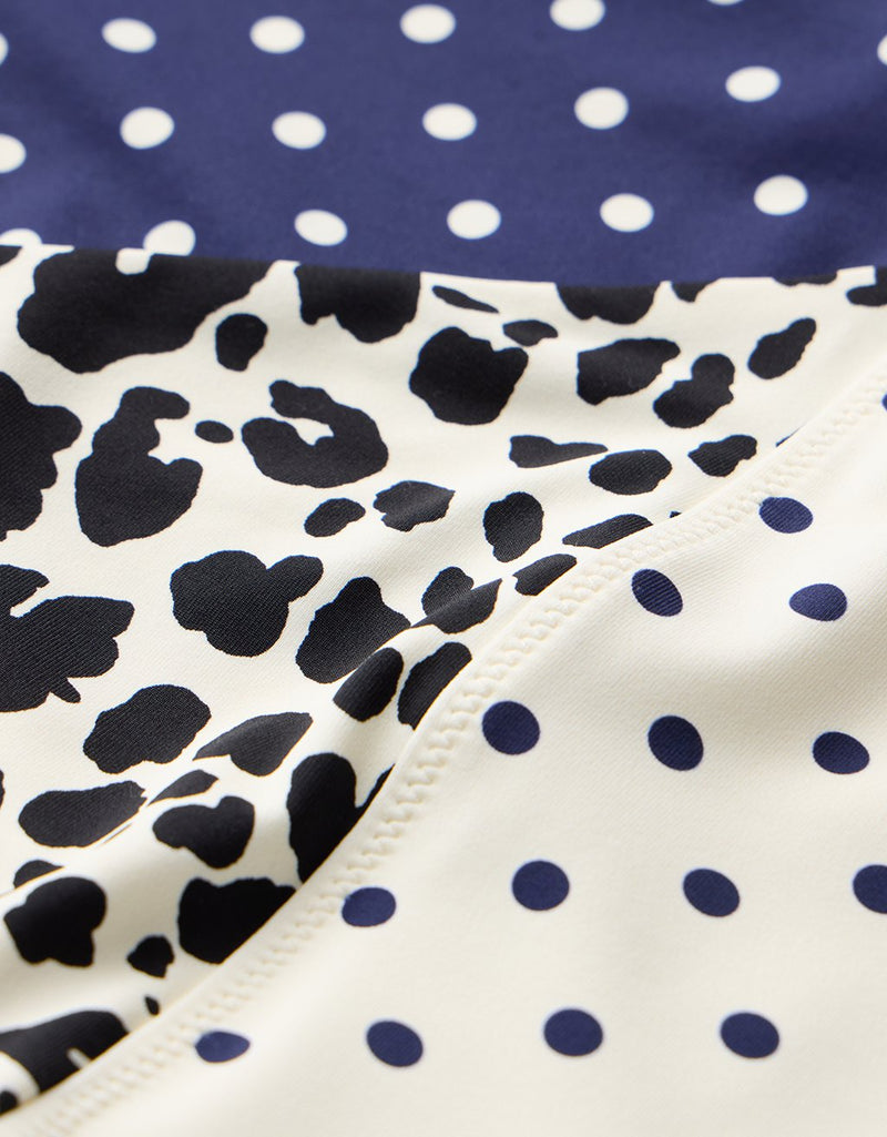 Unsubscribed Mixed-print One Piece in Recycled Nylon