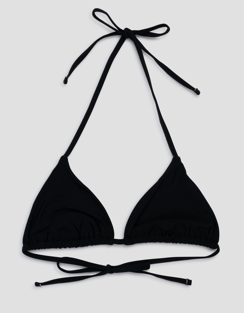 unsubscribed recycled nylon triangle bikini top
