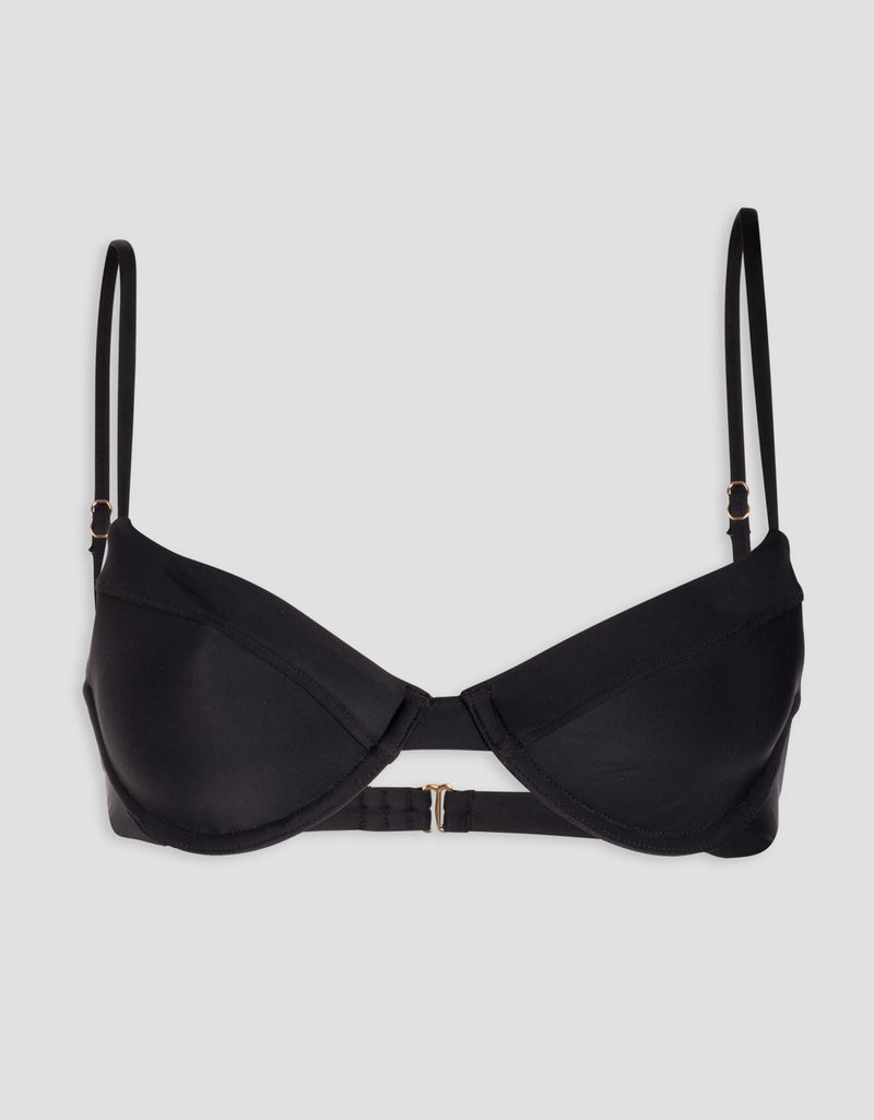 unsubscribed recycled nylon underwire bikini top