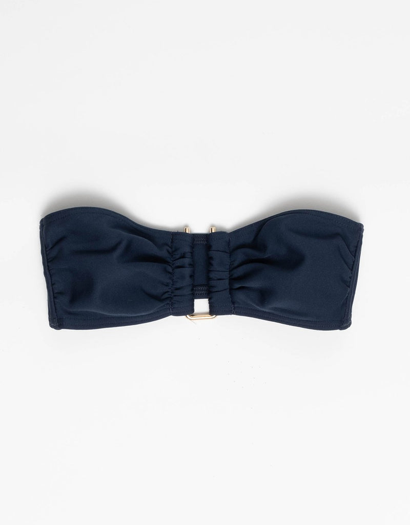 unsubscribed double knit wire bandeau bikini top