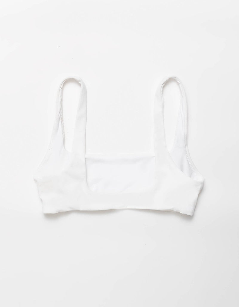 unsubscribed recycled crepe scoop bikini top