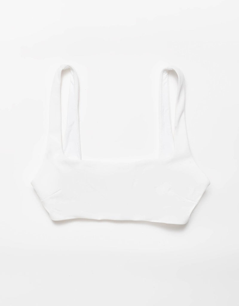 unsubscribed recycled crepe scoop bikini top