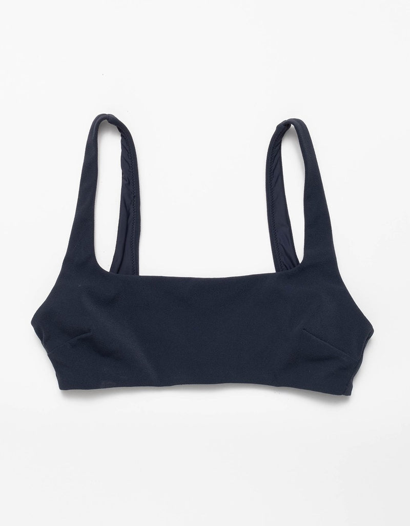 unsubscribed recycled crepe scoop bikini top