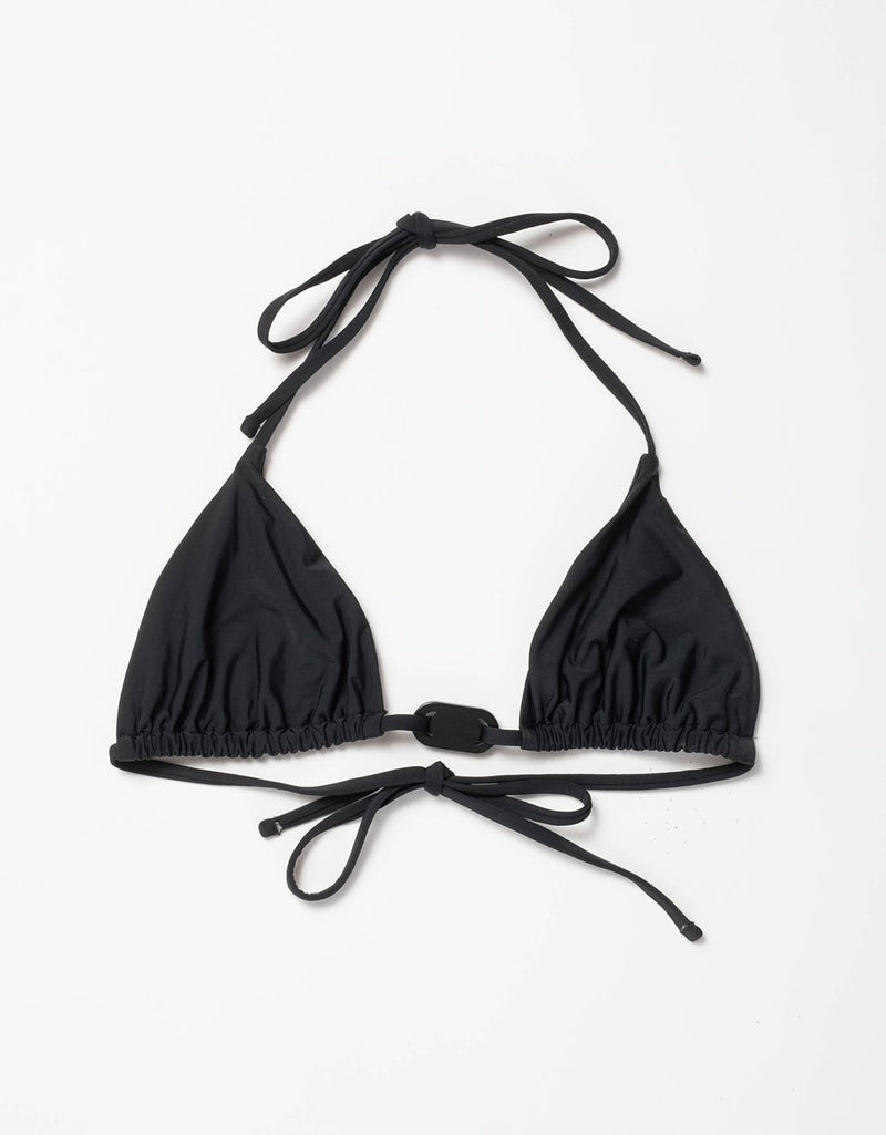 unsubscribed recycled nylon triangle bikini top