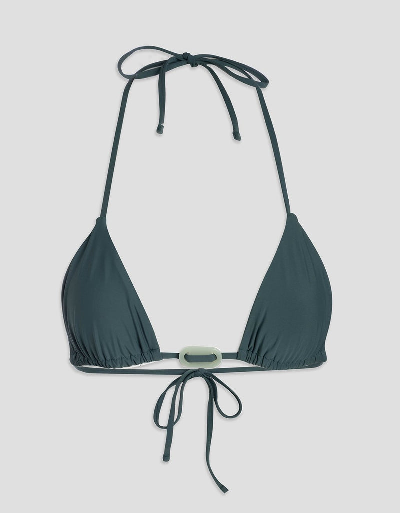 unsubscribed recycled nylon triangle bikini top