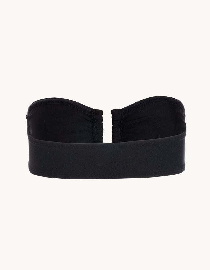 unsubscribed double knit wire bandeau bikini top