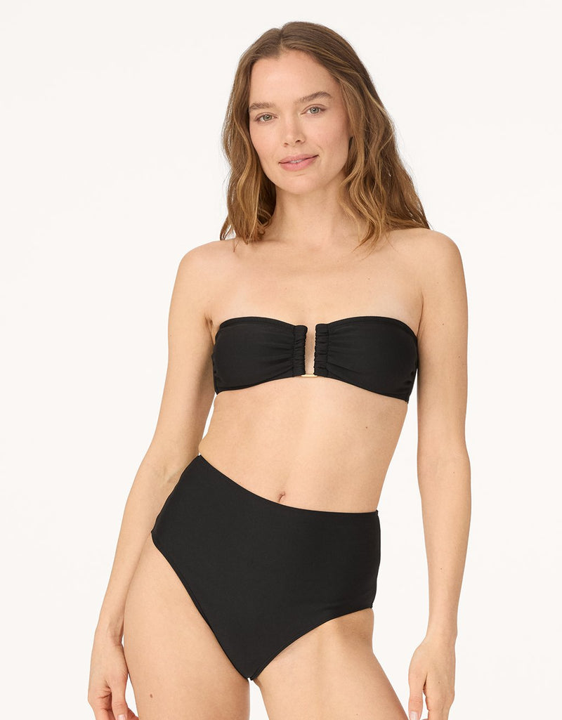 unsubscribed double knit wire bandeau bikini top