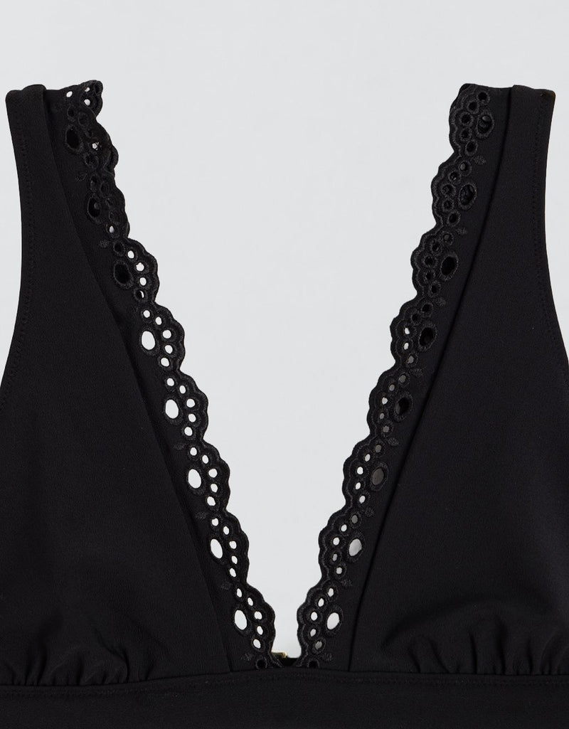 Unsubscribed Eyelet Bikini Top