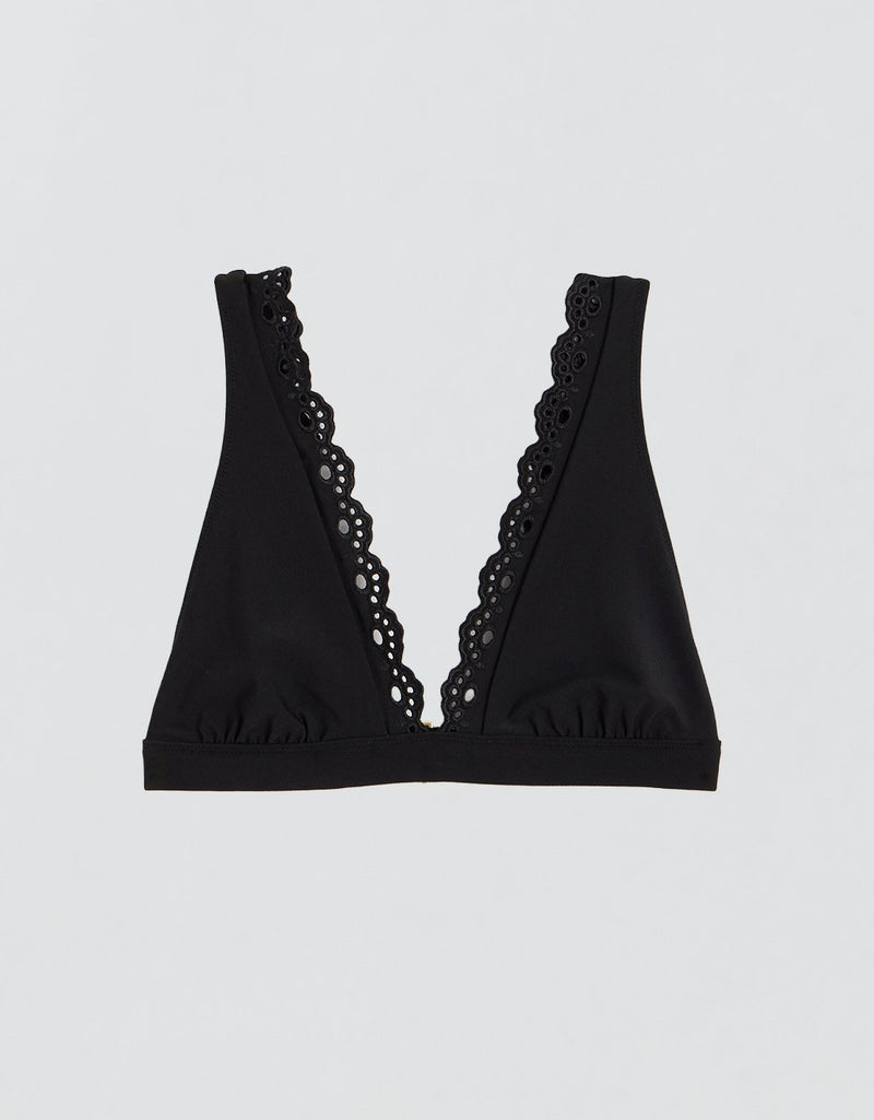 Unsubscribed Eyelet Bikini Top