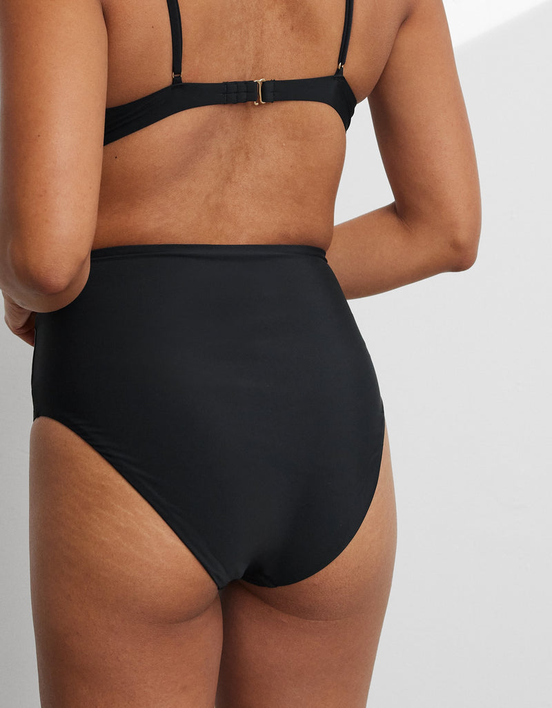 unsubscribed recycled nylon high waisted bikini bottom