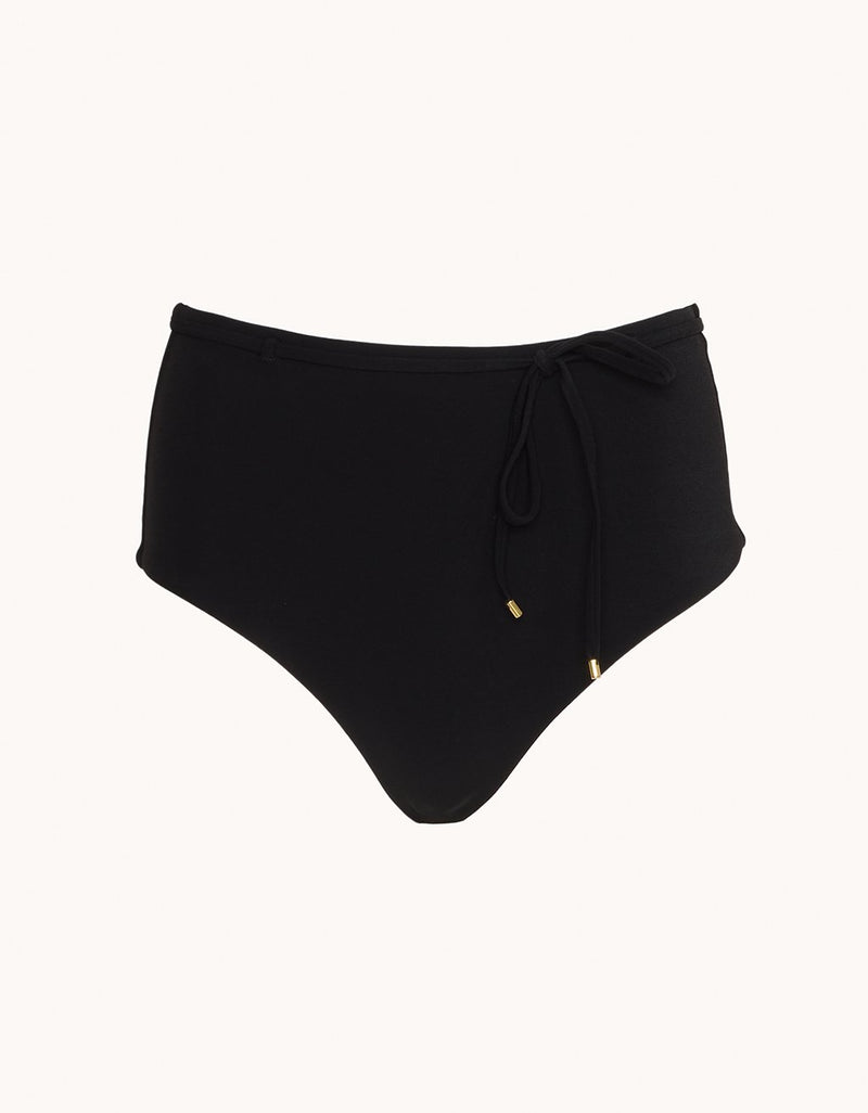 Unsubscribed Belted Crepe Bikini Bottom