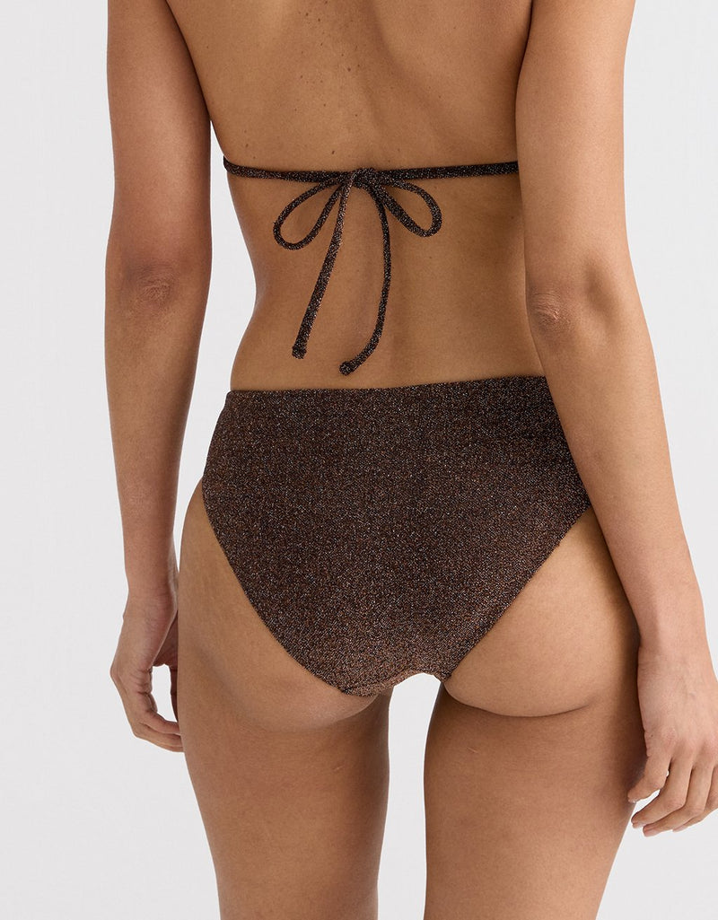 Unsubscribed Textured Metallic Bikini Bottom